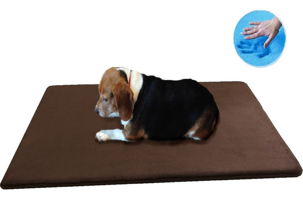 Dogbed4less Premium Heavy Duty Gel Cooling Memory Foam Pad Dog Bed