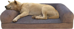 Dogbed4less Orthopedic Shredded Memory Foam Pet Pillow Sofa Lounge Bed with Waterproof Liner