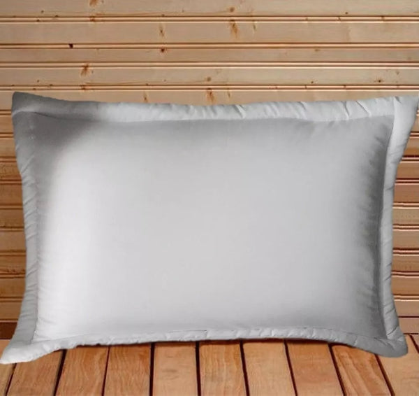 QUEEN size Micro Shredded Memory Foam Bed Pillow + Down alternative filled Cover - White and Cream