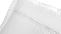 Pillow Case Replacement for QUEEN size Micro Shredded Memory Foam Bed Pillow - White and Cream