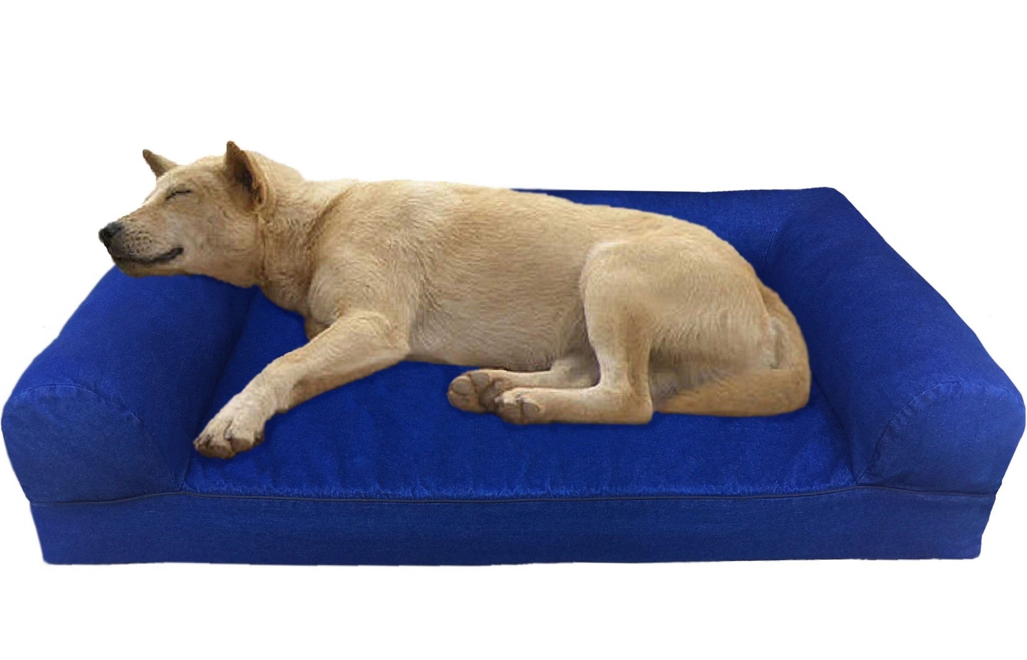Extra-Large Dog Bed – 45.5 x 32 Pet Bed - 3-Layer Orthopedic Dog Sofa with  Cooling Gel, Memory Foam and Neck Bolster by PETMAKER (Tan/Black) 