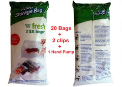 Hand Pump Vacuum Bag Food, Reusable Vacuum Food Bag